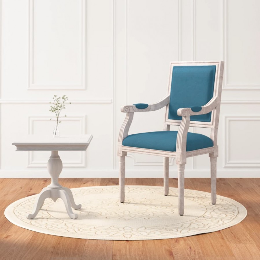 Fauteuil bleu 54x59x99 cm velours