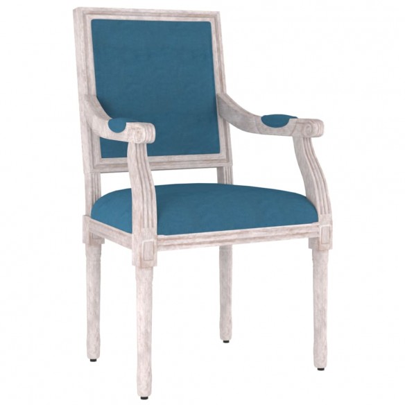 Fauteuil bleu 54x59x99 cm velours