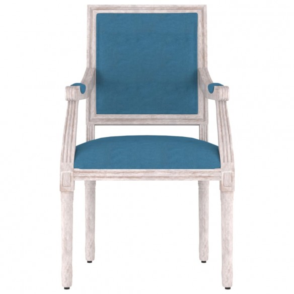 Fauteuil bleu 54x59x99 cm velours