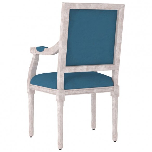 Fauteuil bleu 54x59x99 cm velours