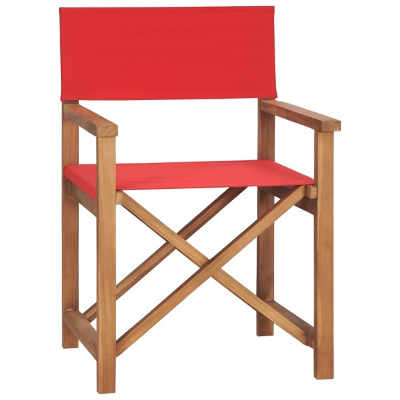 Chaises de metteur en scène pliantes lot de 2 Bois teck massif