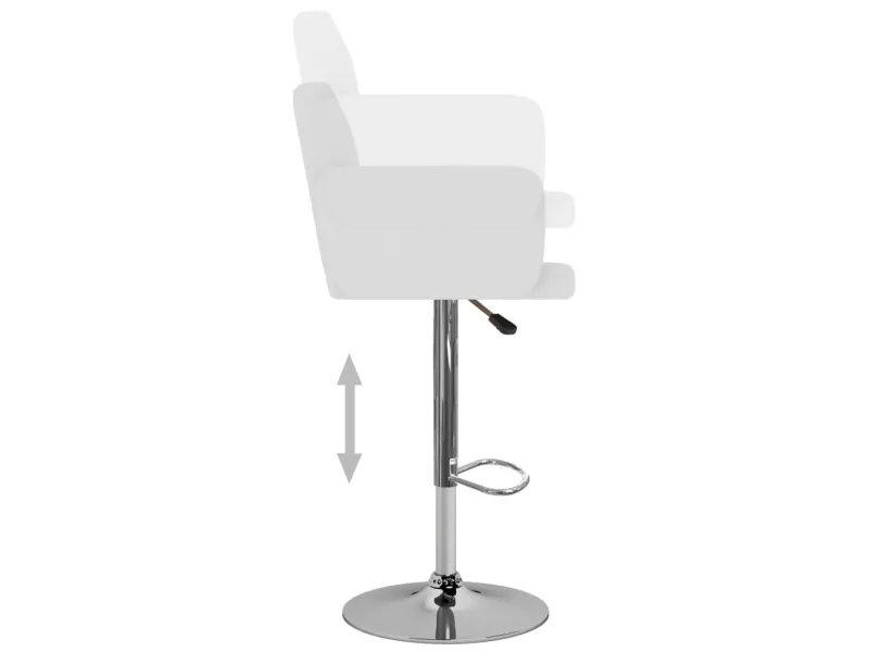 Tabourets de bar lot de 2 blanc similicuir