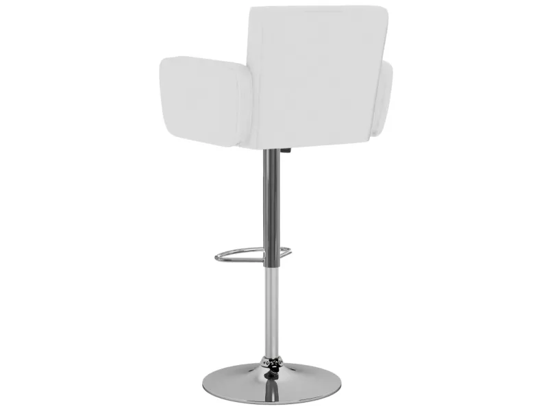 Tabourets de bar lot de 2 blanc similicuir