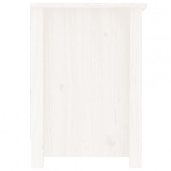 Meuble TV Blanc 103x36,5x52 cm Bois de pin massif