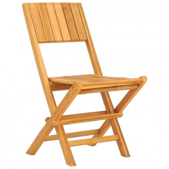 Chaises de jardin pliantes 2 pcs 47x61x90 cm bois massif teck