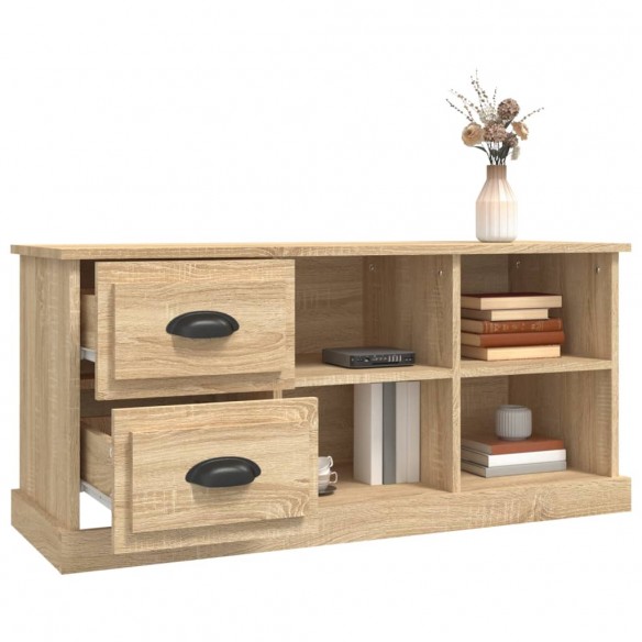 Meuble TV chêne sonoma 102x35,5x47,5 cm bois d'ingénierie