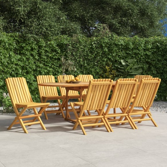 Chaises de jardin pliantes 8 pcs 47x47x89 cm bois massif teck