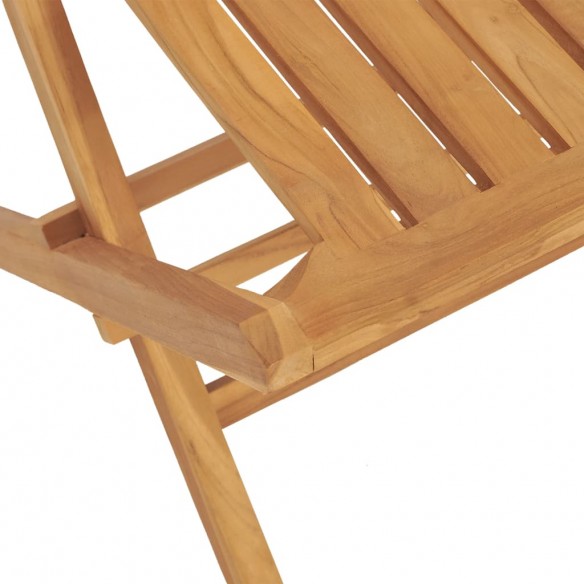 Chaises de jardin pliantes 8 pcs 47x47x89 cm bois massif teck