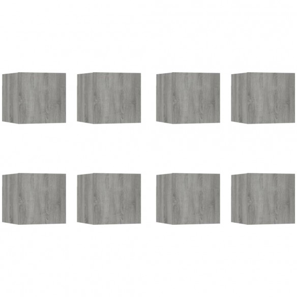 Meubles TV muraux 8 pcs Sonoma gris 30,5x30x30 cm