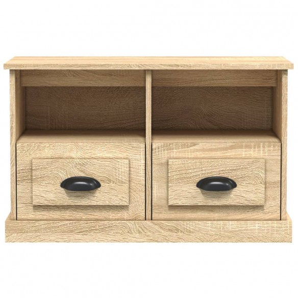 Meuble TV chêne sonoma 80x35x50 cm bois d'ingénierie