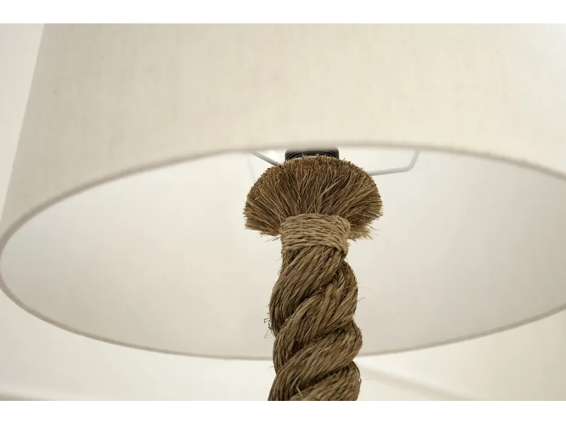 lampe à poser de 85 cm en lin couleur écrue