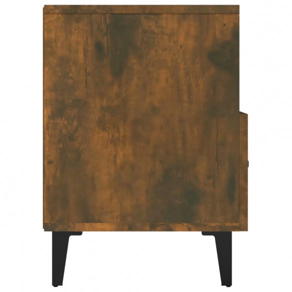 Meuble TV Chêne fumé 80x36x50 cm Bois d'ingénierie