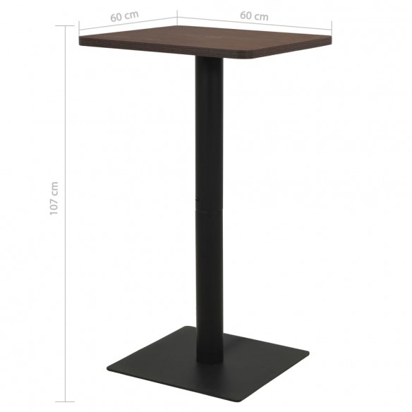 Table de bistro Cendre foncé 60x60x107 cm