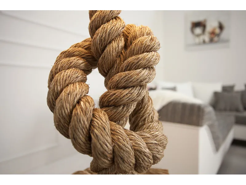 lampe à poser de 85 cm en lin couleur écrue