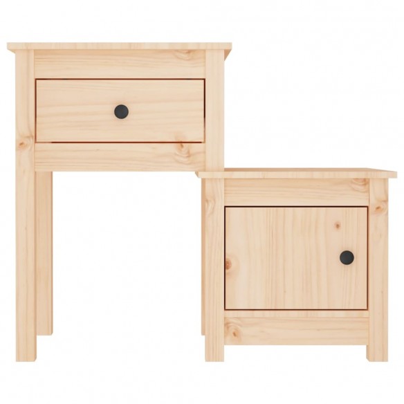 Tables de chevet 2 pcs 79,5x38x65,5 cm Bois de pin massif