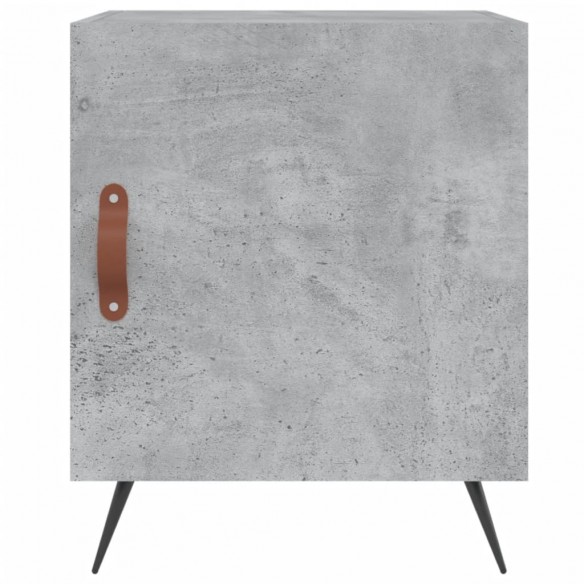 Table de chevet gris béton 40x40x50 cm bois d’ingénierie