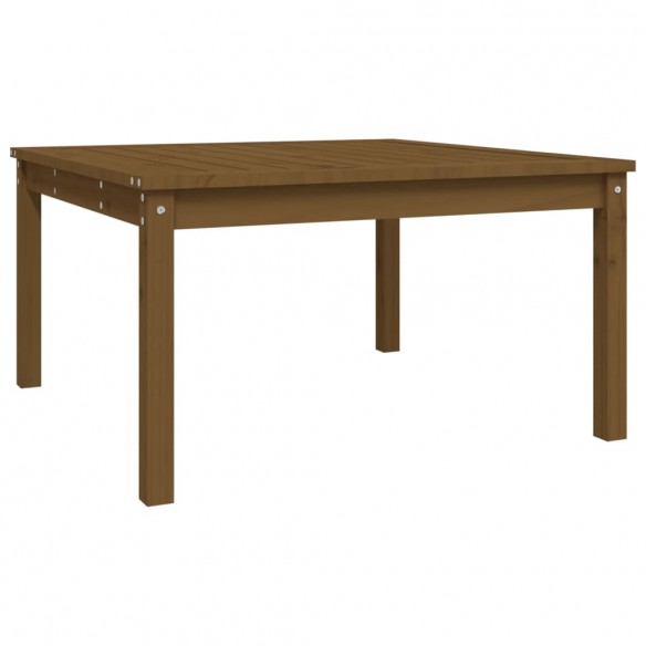 Table de jardin marron miel 82,5x82,5x45 cm bois massif de pin