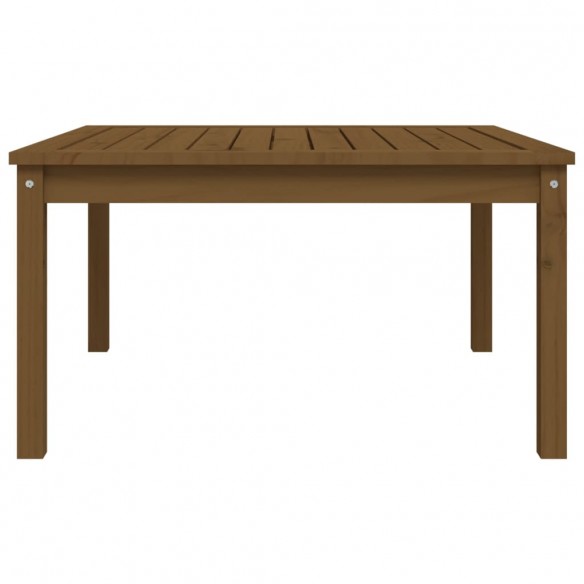 Table de jardin marron miel 82,5x82,5x45 cm bois massif de pin