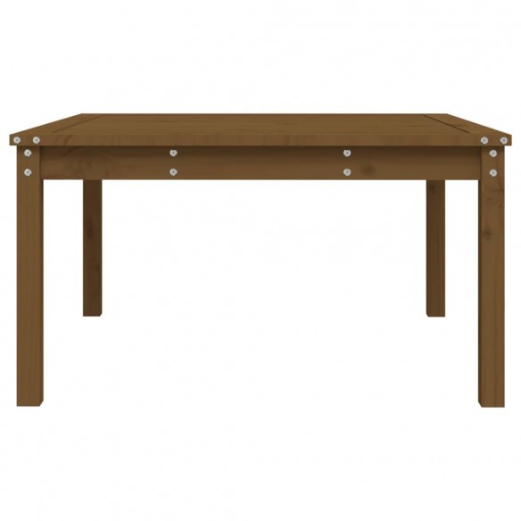 Table de jardin marron miel 82,5x82,5x45 cm bois massif de pin