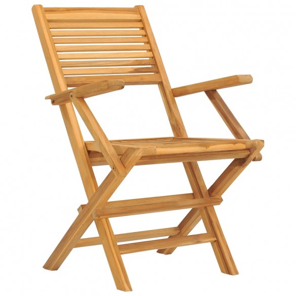 Chaises de jardin pliantes 6 pcs 55x62x90 cm bois massif teck