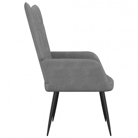 Chaise de relaxation Gris foncé Tissu