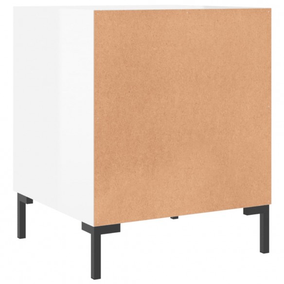 Tables de chevet 2 pcs blanc brillant 40x40x50 cm