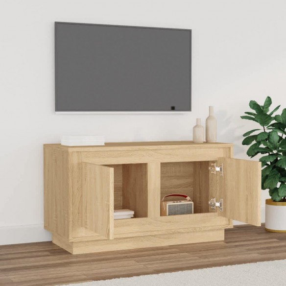 Meuble TV chêne sonoma 80x35x45 cm bois d'ingénierie