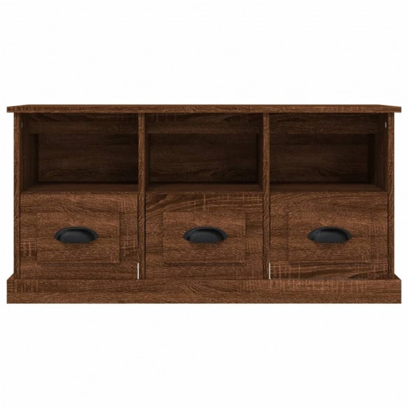 Meuble TV chêne marron 100x35x50 cm bois d'ingénierie