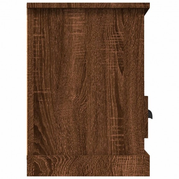 Meuble TV chêne marron 100x35x50 cm bois d'ingénierie