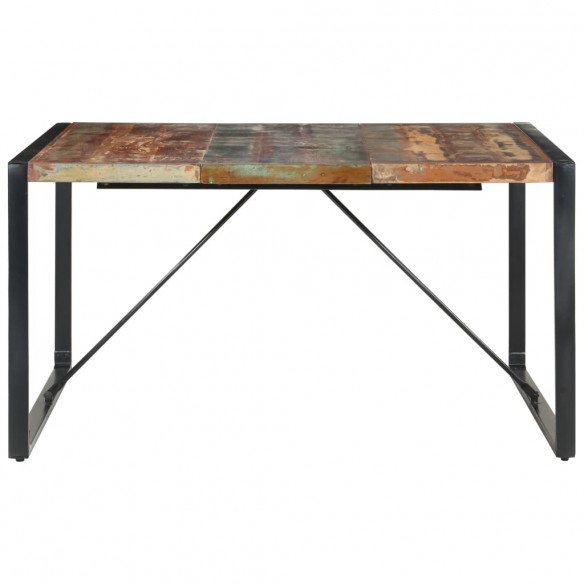 Table de salle à manger 140x140x75 cm Bois de récupération