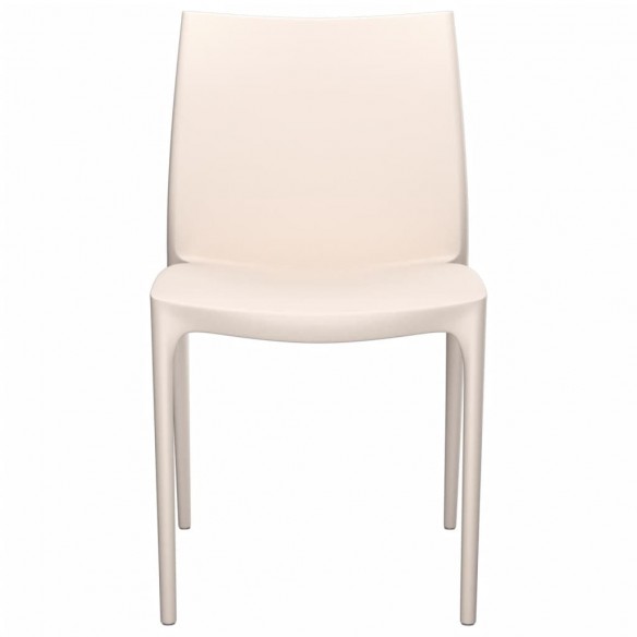 Chaises de jardin lot de 2 crème 50x46x80 cm polypropylène