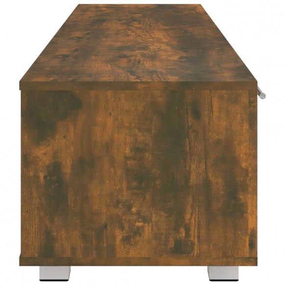 Meuble TV chêne fumé 140x40x35 cm bois d'ingénierie