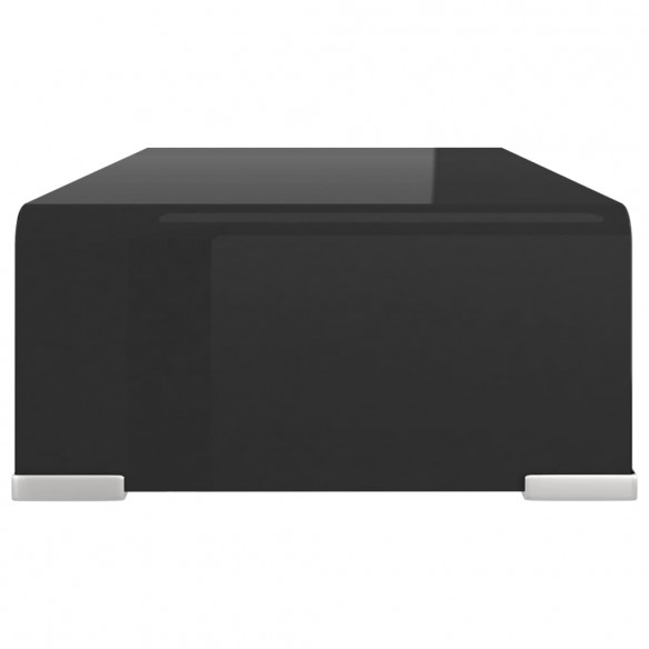 Meuble TV/ Support pour moniteur 40 x 25 x 11 cm Verre Noir