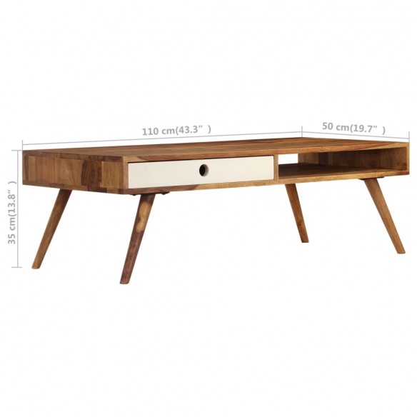 Table basse 110 x 50 x 35 cm Bois de Sesham massif