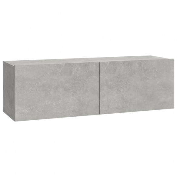 Ensemble de meubles TV 6 pcs Gris béton Bois d'ingénierie