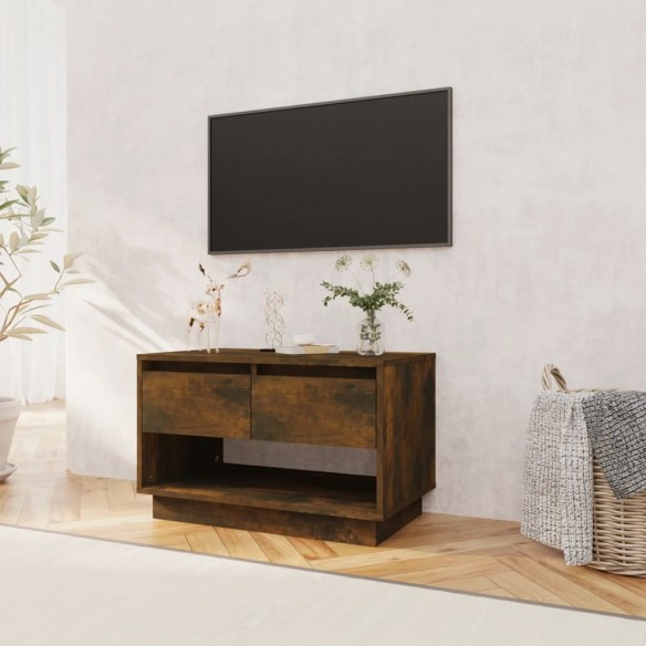 Meuble TV Chêne fumé 70x41x44 cm Aggloméré