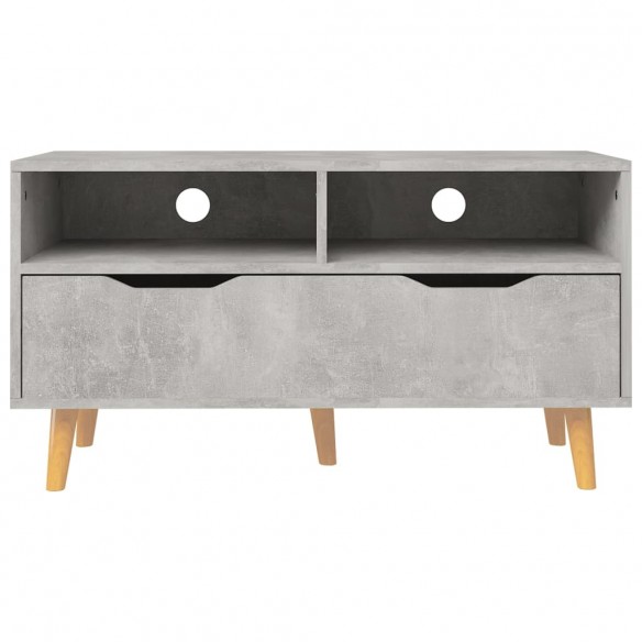 Meuble TV gris béton 90x40x48,5 cm bois d'ingénierie