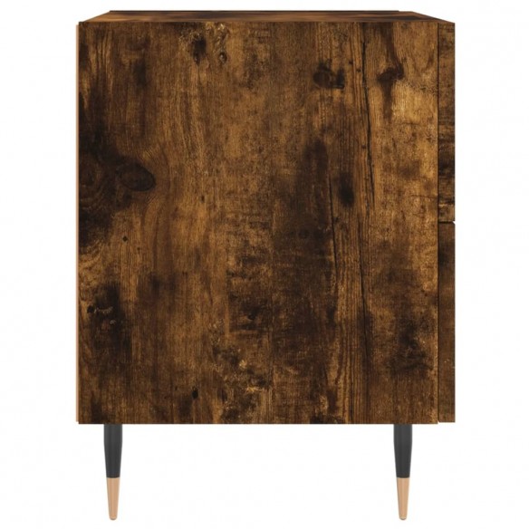 Table de chevet chêne fumé 40x35x47,5 cm bois d’ingénierie