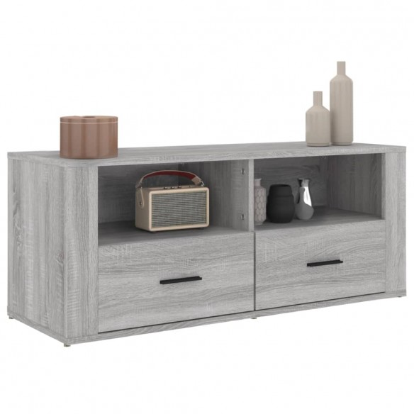 Meuble TV Sonoma gris 100x35x40 cm Bois d'ingénierie