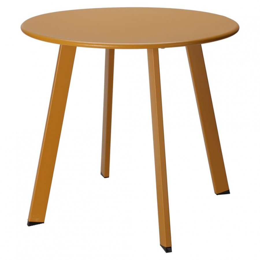 ProGarden Table d'appoint 50x45 cm jaune moutarde mat