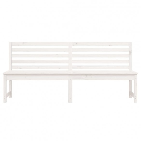 Banc de jardin blanc 201,5 cm bois massif de pin