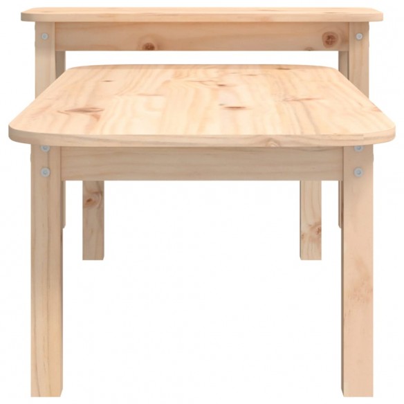 Ensemble de tables basses 2 pcs Bois massif de pin