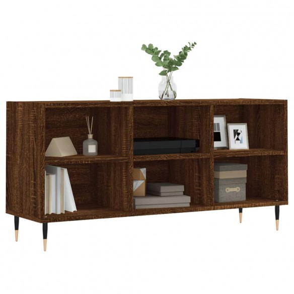 Meuble TV chêne marron 103,5x30x50 cm bois d'ingénierie