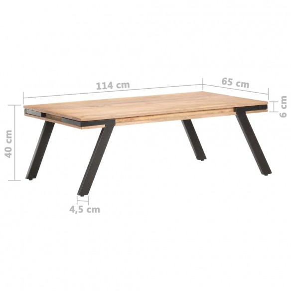 Table basse 114x65x40 cm Bois de manguier massif