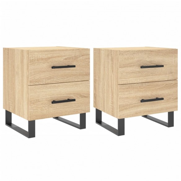 Tables de chevet 2 pcs chêne sonoma 40x35x47,5 cm