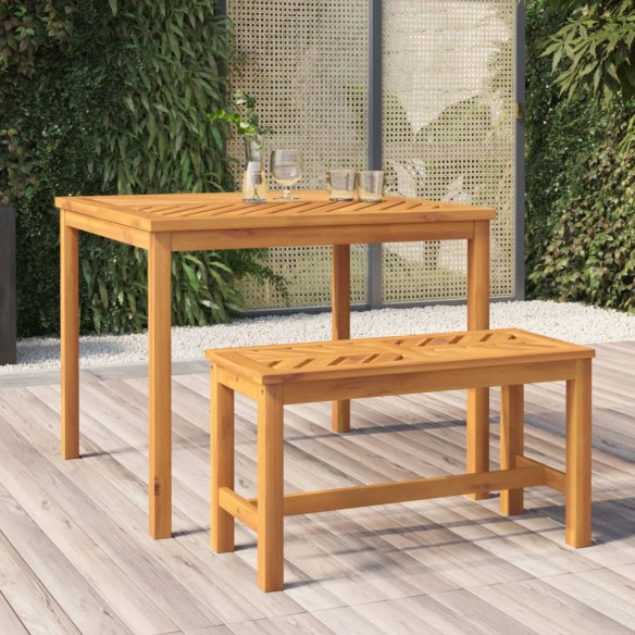 Banc de jardin 80 cm bois massif d'acacia