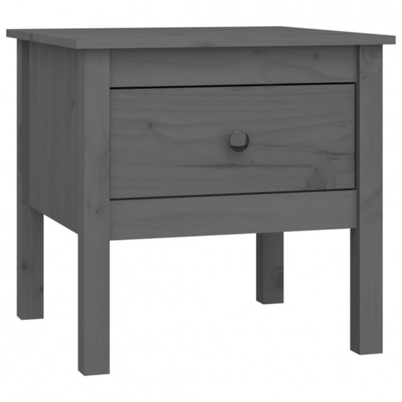 Table d'appoint Gris 50x50x49 cm Bois massif de pin