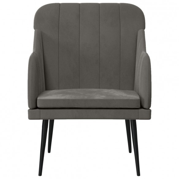 Fauteuil Gris foncé 63x76x80 cm Velours