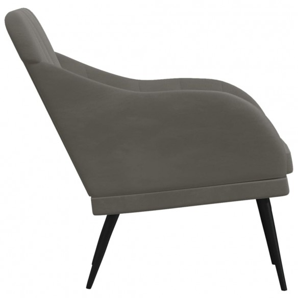 Fauteuil Gris foncé 63x76x80 cm Velours