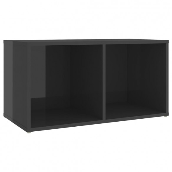 Meuble TV Gris brillant 72x35x36,5 cm Aggloméré